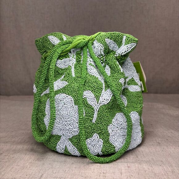 Kate Spade New York x Target Beaded Classic Rose Drawstring Bucket Bag Purse NWT - Picture 3 of 9